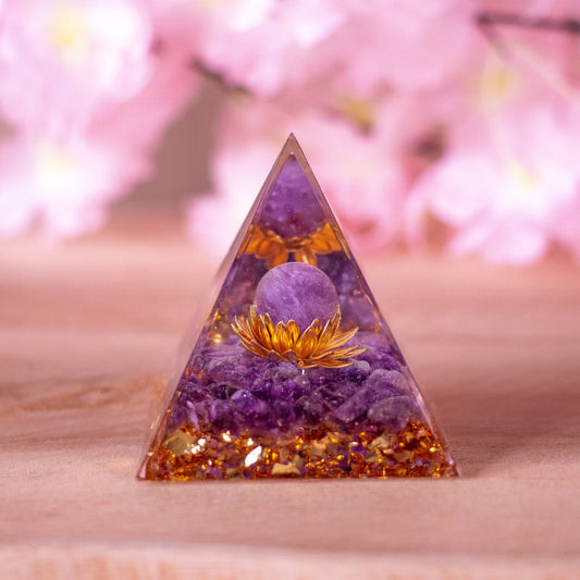 Pyramide Orgonite Améthyste